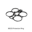 A black, circular SpeedyBee 25 Protection Ring / Carbon Plate by HeadphoneHeat with four drone propeller guards is shown on a white background. Ideal as replacement parts for added safety. 