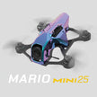A futuristic, metallic-blue mini drone called 