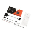 HeadphoneHeat WalkSnail Avatar Pro Night Vision Edition HD Kit shown with camera, wires, screws, mounting hardware, manual, and box on white—offers 1080P 120fps for smooth FPV goggle compatibility.